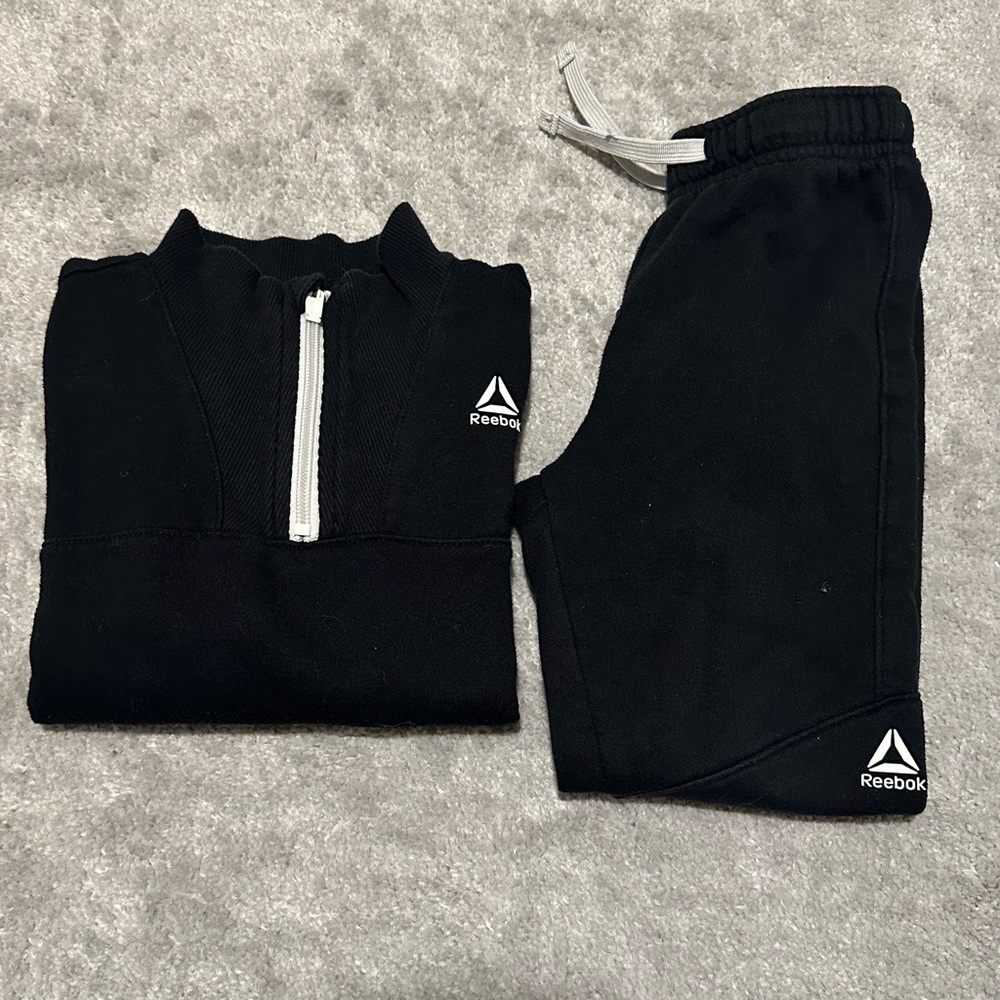 Reebok Kids Black Jogger and Sweatshirt Set